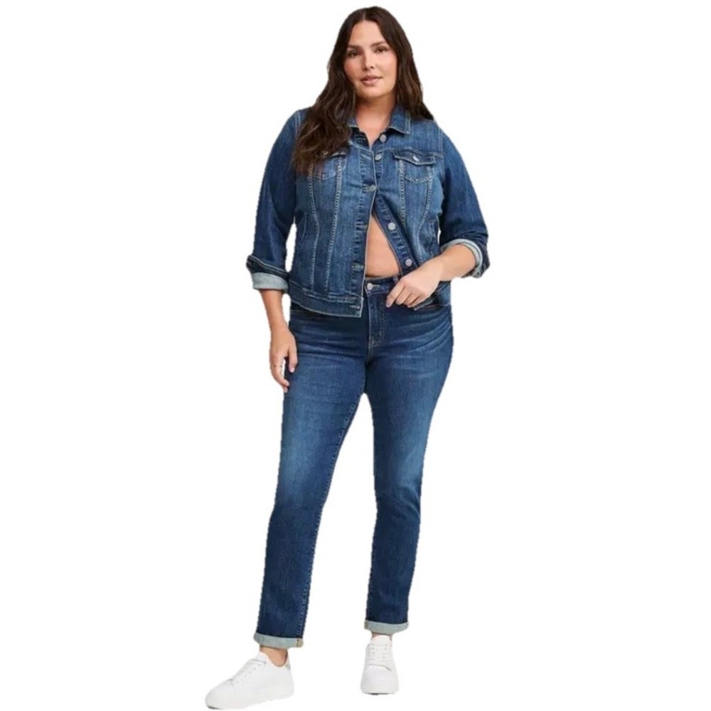 2‎ X Torrid Perfect Boyfriend Ankle Vintage Stretch Jeans Size 14 Tall